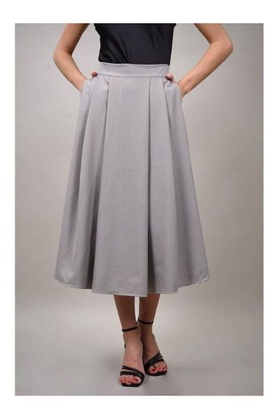 CHANGE OFF FIUGGI WAIST CUT SKIRT M Gray