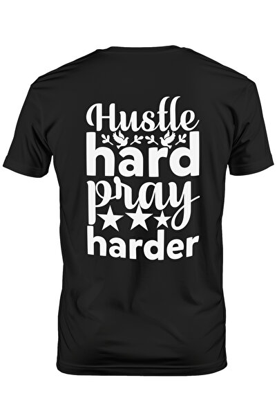 StoryGift Romania Tricou Barbati Cu Textul "munceste Din Greu, Roaga-te Si Ma...