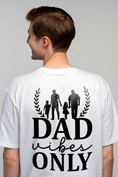 StoryGift Romania Tricou Barbati Cu Textul In Engleza "dad Vibes Only" - Doar...