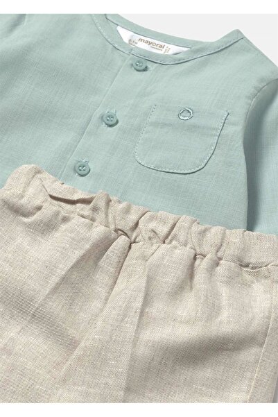 MAYORAL Boy's Shirt Pants Suit Green 1564