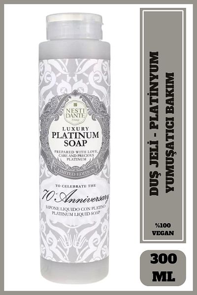 Nesti Dante Luxury Platinum Liquid Soap 500ml L Antioxidant and Softening L Jasmine, Camelia Bella Di
