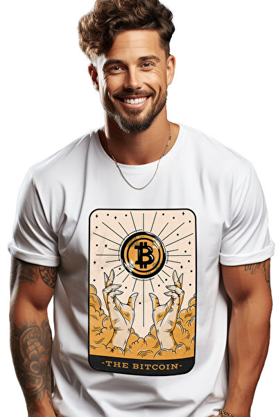 StoryGift Romania Tricou Barbati Cu Carte Tarot, Bitcoin In Ceruri Maine Spre...