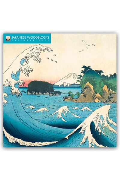 Flame Tree Publishing Japanese Woodblocks Wall Calendar 2025 Art Calendar