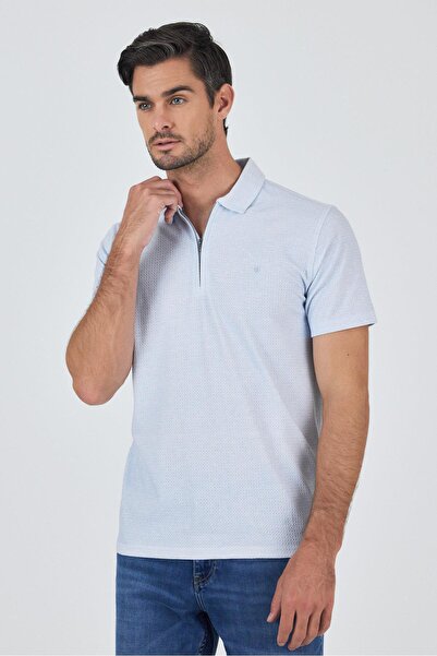 İmza Koyu Mavi Polo Yaka Kısa Kol Cepsiz Slim Fit Classic Tişört 1011250176