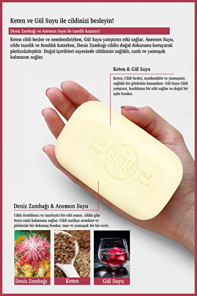 Nesti Dante Dolce Vivere Portofino Solid Soap 250 Gr |   Moisturizer and Softener |   Lily, Rose Water
