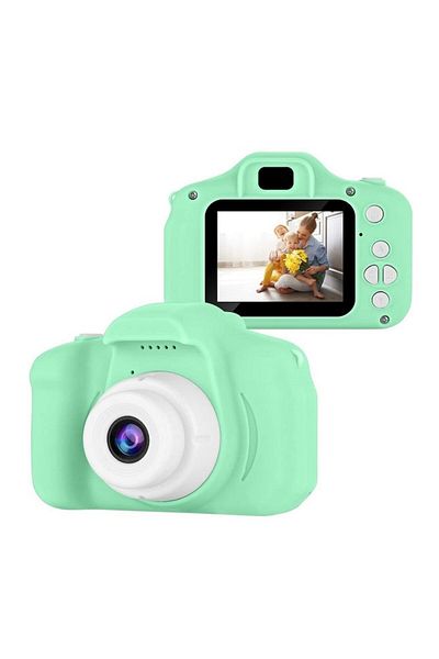 MACVI Macvi® 12MP Digital Camera for Kids, 720P/1080P Video, 400mAh Battery, Green