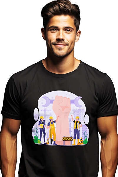 StoryGift Romania Tricou Barbati Cu Santier, Inginer, Muncitor, Macara, Cheie...