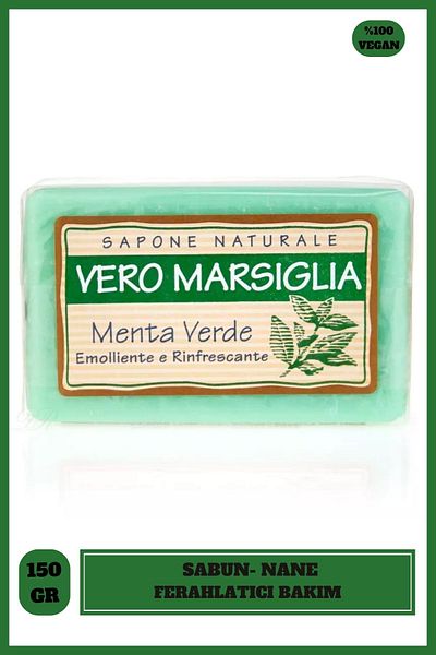 Nesti Dante Vero Marsiglia Menta Verde Solid Soap 150Gr |   Refreshing |   Mint Extract