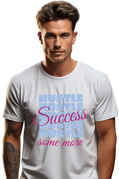 StoryGift Romania Ανδρικό T-shirt με την επιγραφή  "Hustle Success Some More ...