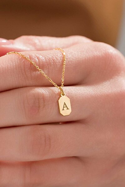 bs begisilver 925 Ayar Gümüş Lazer Kazıma Harf Kolye