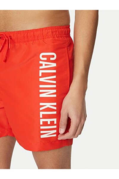Calvin Klein Erkek Kırmızı Deniz Şortu KM0KM01092 XM8