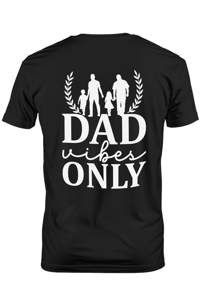 StoryGift Romania Tricou Barbati Cu Textul In Engleza "dad Vibes Only" - Doar...