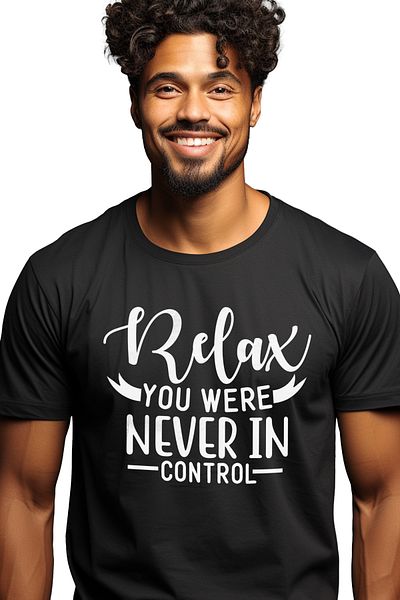 StoryGift Romania Men's T-shirt With The Message "relax, You Were Never In Control" - Relax, You Never Had Stg
