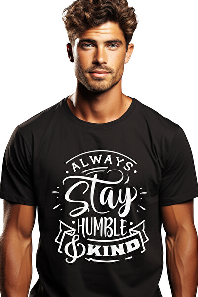 StoryGift Romania Tricou Barbati Cu Textul "always Stay Humble & Kind" - Rama...