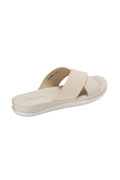 BATA Casual Women Criss Cross Flat Sandals Beige