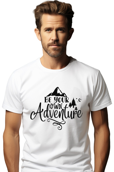 StoryGift Romania Tricou Barbati Cu Munti Si Brazi Cu Mesajul "be Your Own Ad...