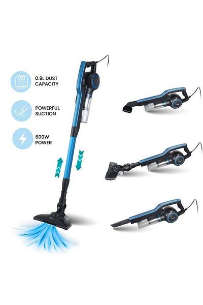 sonashi Corded Stick & Handheld Vacuum Cleaner | Powerful Motor with 0.9L Dust Bag Capacity | Transparent Du