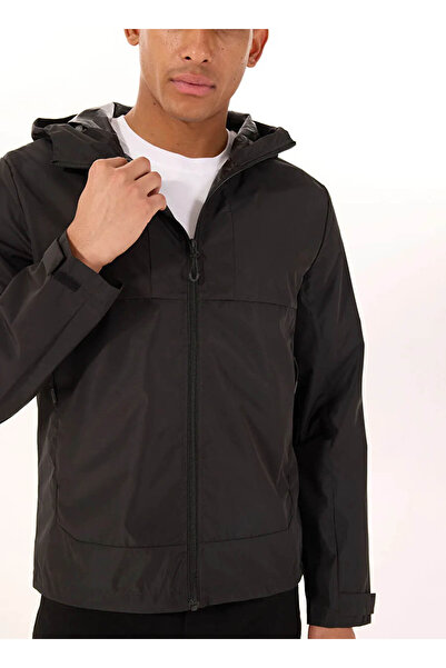 Only & Sons Onsfınlystorm Чорна чоловіча куртка з капюшоном і застібкою-блискавкою 22034367