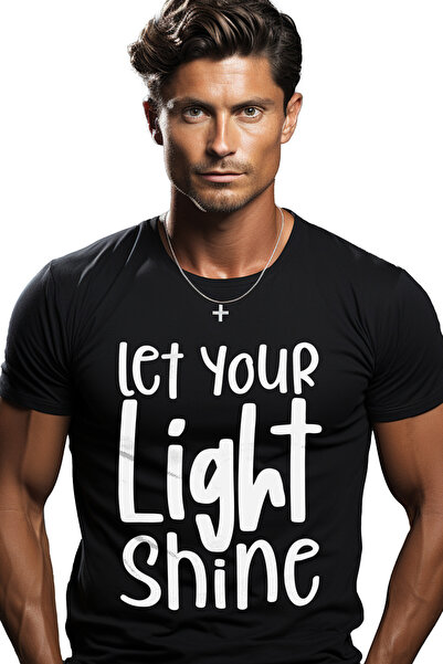 StoryGift Romania Tricou Barbati Cu Textul In Engleza "let Your Light Shine" ...