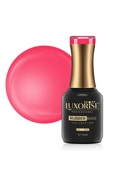 LUXORISE Bază de cauciuc Colecția Neon City - Flamingo 15ml