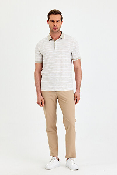 ENQUE Чоловічий базовий поло з прихованою застібкою, некрутиться, комір поло, бавовна, облягаючий крій