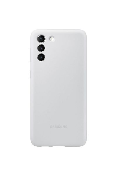 Samsung Silicone Cover Protective Case for Galaxy S21 Plus, Light Gray