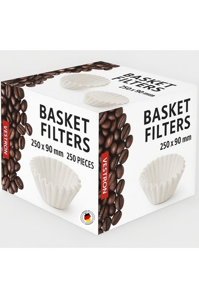 VESTRON Filtre Kahve Kağıdı Beyaz 90/250 Basket (250 ADET) VCT