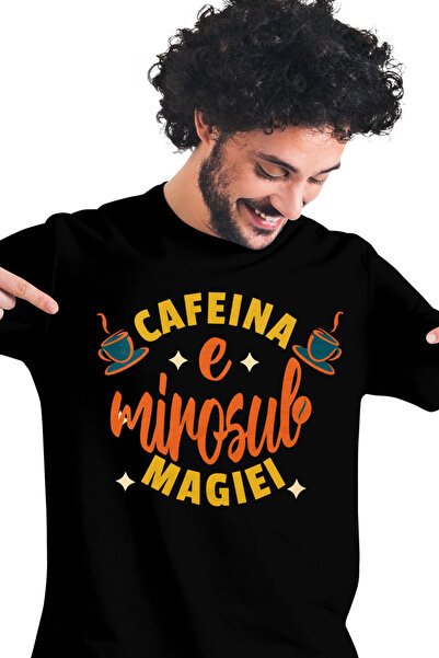 StoryGift Romania Tricou Barbati Cafeina E Mirosul Magiei Aroma Energie Dimin...