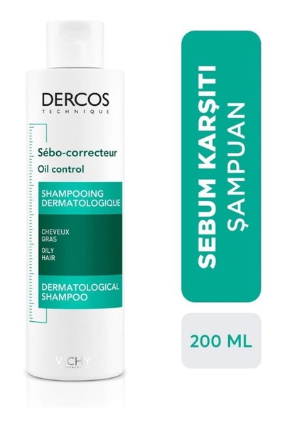 Vichy Dercos Shampoo For Oily Hair, 200 ML