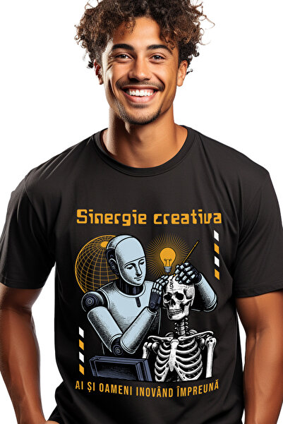 StoryGift Romania Tricou Barbati Robot Ce Tunde Alt Robot Sinergie Creativă. ...