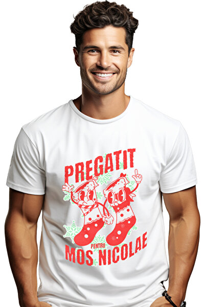 StoryGift Romania Tricou Barbati Pregatit Pentru Mos Nicolae Sosete Pereche C...