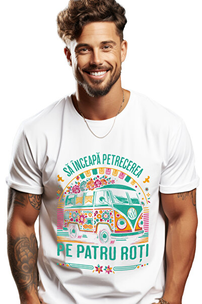StoryGift Romania Tricou Barbati Sa Inceapa Petrecerea Pe Patru Roti Caravana...