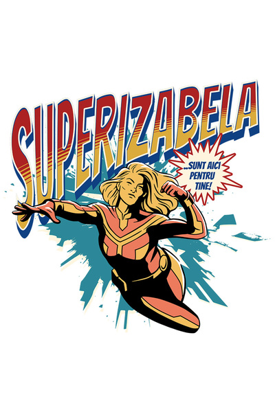 StoryGift Romania Sticker Adeziv 90CM Super Izabela, SuperErou Sunt Aici Pent...