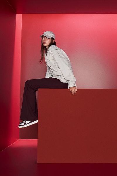 Bershka Ribbed Waist Spanish Leg Pants