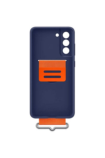 Samsung Protective Case Silicone Cover With Strap For Galaxy S21 Fe 5g, Navy