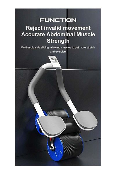 REOCLE Elbow Support Automatic Rebound Abdominal Wheel Ab Roller for Abdominal Exercise Machine