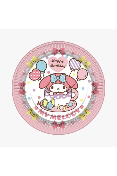 Cadde Süs My Melody Themed Plate Cup Set of 8