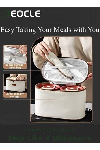REOCLE Bento Box Adult Lunch Box Set 4 Pack Portable Insulated Lunch Containers