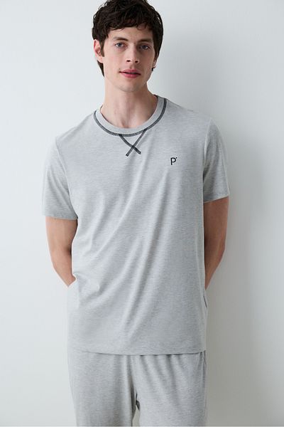 Penti Graues Sternengraues Pyjama-Set