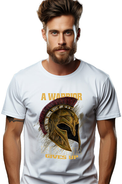 StoryGift Romania Tricou Barbati Cu Text In Engleza A Warrior Never Gives Up,...