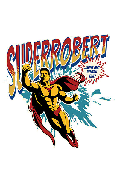 StoryGift Romania Sticker Adeziv 90CM Super Robert, SuperErou Sunt Aici Pentr...
