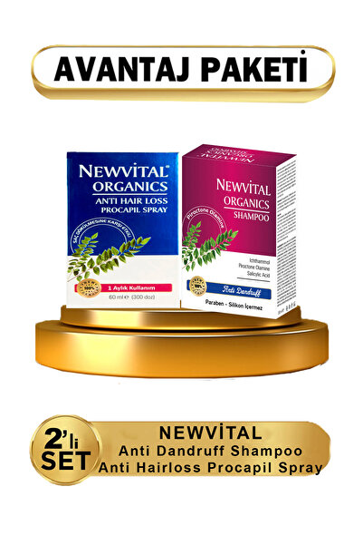 Newvital Anti Dandruff Shampoo + Newvital Anti Hairloss Procapil Spray 60 ml 2li ( Avantajlı Paket )