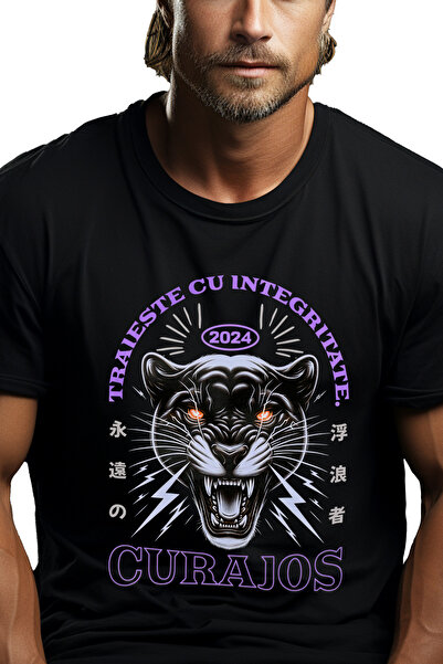 StoryGift Romania Tricou Barbati Pantera - Curajor, Traieste Cu Integritate C...