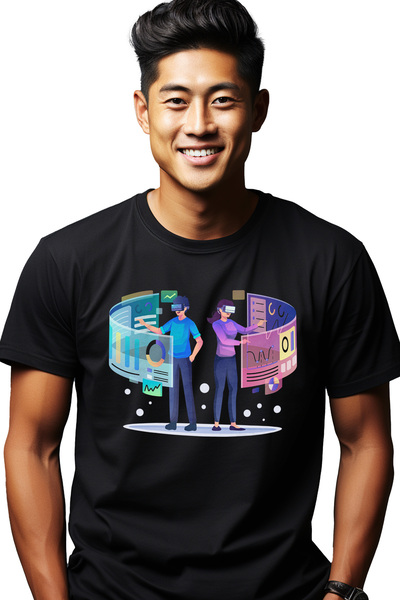 StoryGift Romania Tricou Barbati Cu Vr, Virtual, Ecran, Grafice, Performanta,...