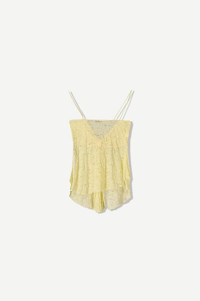 Bershka Strappy Lace Top