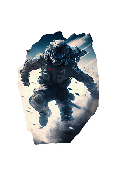 StoryGift Romania Sticker Autocolant 70CM Cu Aviator, Soldat, Lupta, Cer, cu Margini Albe, PVC Vinyl 70 cm