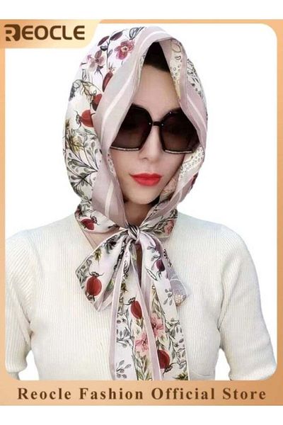 REOCLE Women's Turbans with Double Sided Sun Protection Turban Head Wraps Soft One Piece Hijab Long Turban