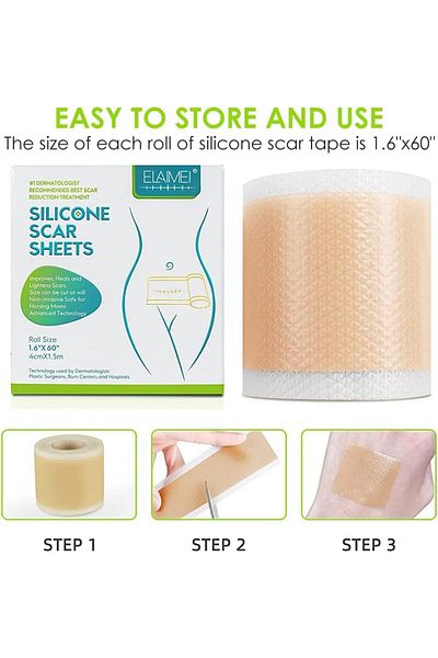 Tayarra Silicone Scar Roll, Medical Silicone Scar Remover Sheet, Waterproof Silicone Scar Sheet