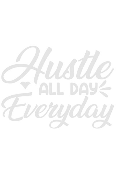 StoryGift Romania Sticker Adeziv 20CM Exterior cu textul "Hustle all day, everyday" - munceste toata ziua, in fi