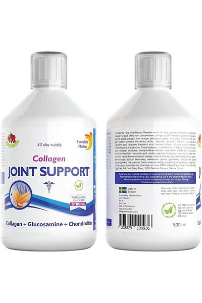 Swedish Nutra Joint Support Collagen (Fish), Glucosamine, Chondroitin, MSM, Hyaluronic Acid, Multivi